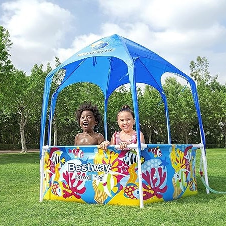 Bestway Steel Pro Above Ground Pool with Sun Shade by BESTWAY
