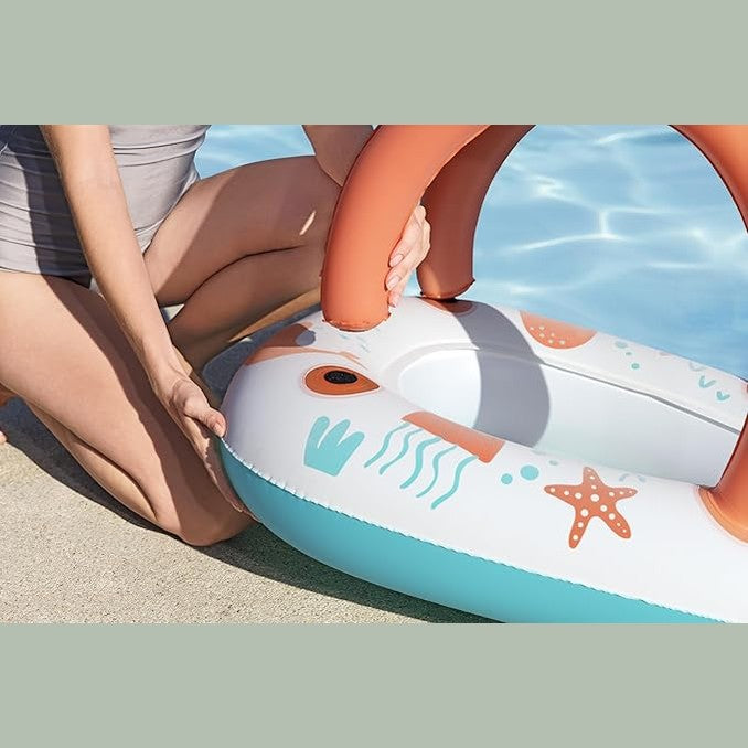 Bestway UV Care Comfort Plush Shaded Baby Boat Sea Animals 84X67cm by BESTWAY