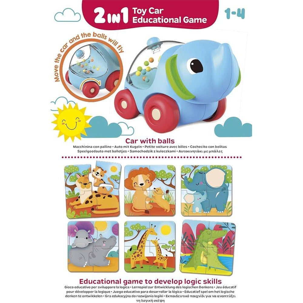 CAROTINA BABY 2in1 BABY CAR & PUZZLE by Lisciani