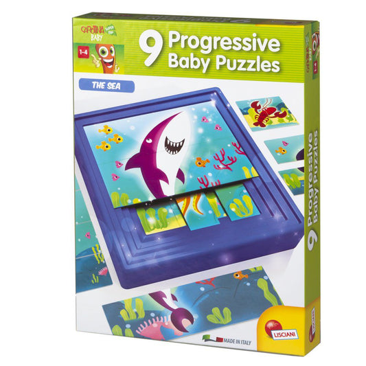 CAROTINA BABY 9 PUZZLES PROGRESSIVE THE SEA by Lisciani