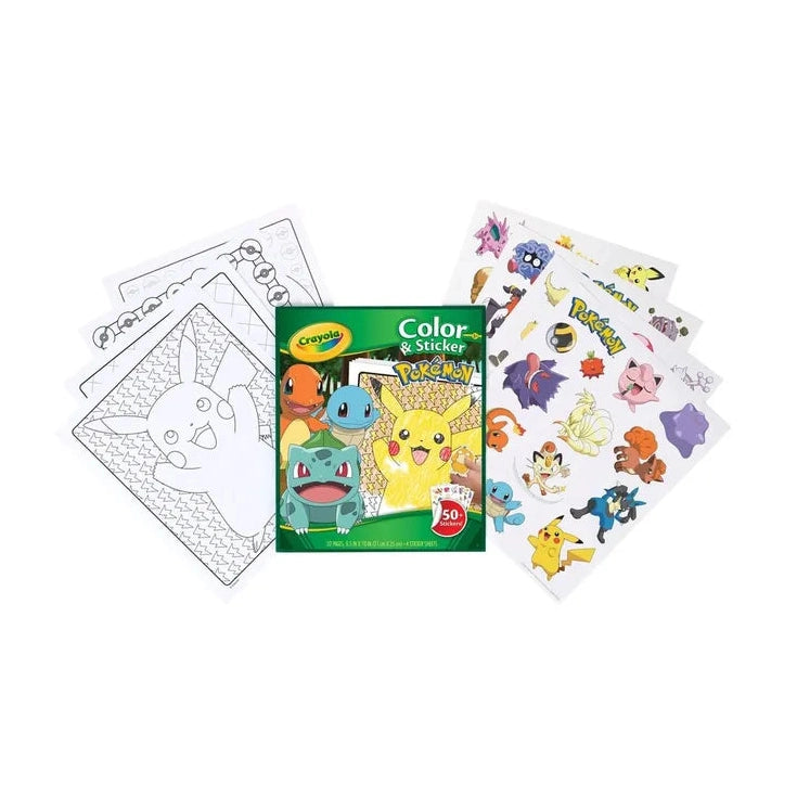 CRAYOLA COLOUR & STICKER POKEMON BOOK by The Pokémon Company