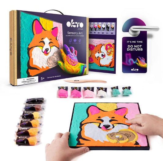 Coloring with clay set by numbers ТМ ОКТО 29*29 cm Fox 20001