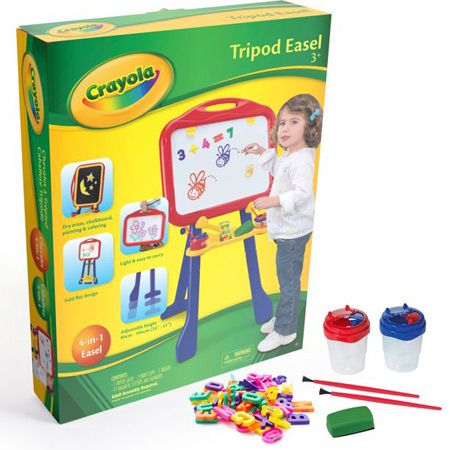 Crayola 4-in-1 Tripod Easel With Dry-Erase Board & Chalkboard by Crayola