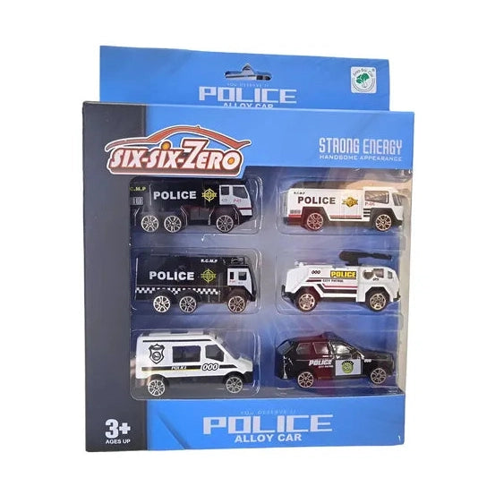 Six-Six-Zero Police Alloy Cars Set of 6 by Six-Six-Zero