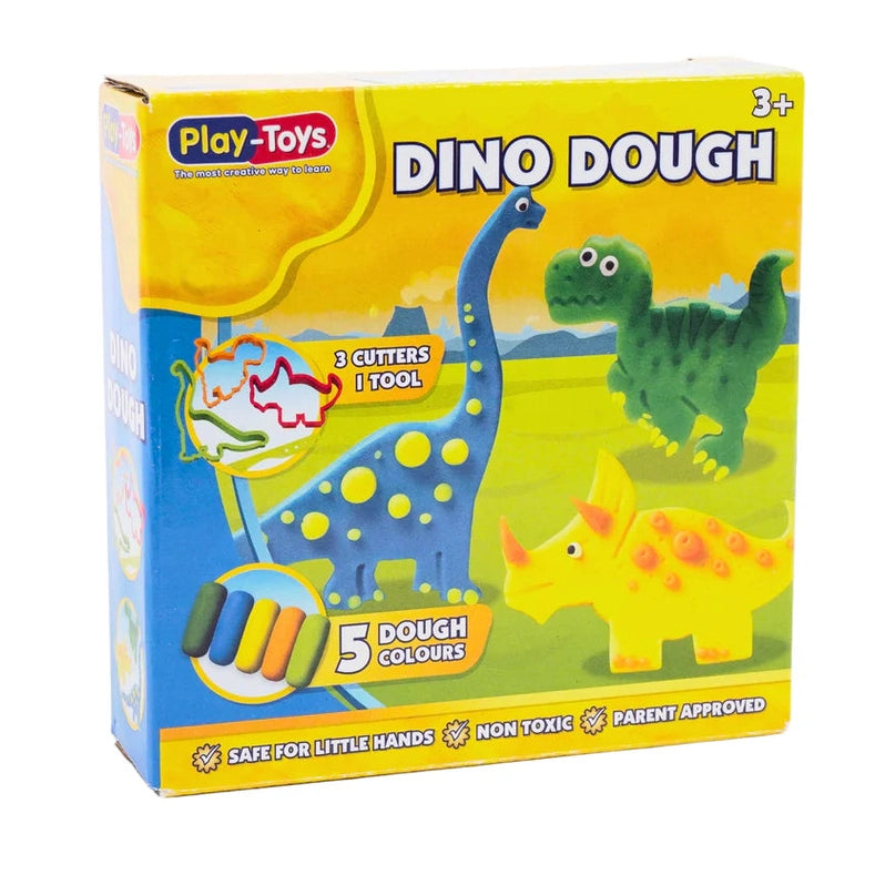 Dino Dough Set - 5 Colours & Dinosaur Cutters