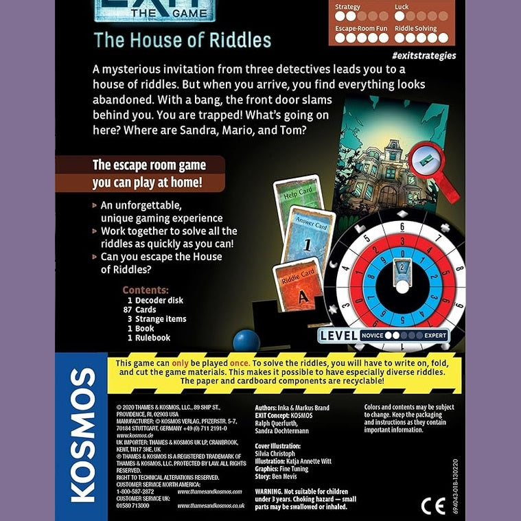 EXIT : THE HOUSE OF RIDDLES by Kosmos