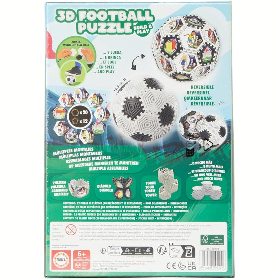 Educa - 3D Puzzle Ball with 32 Pieces and with which You can Play by Educa