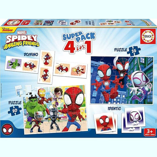 Educa - Spidey and his Super Friends Superpack 4-in-1 by Educa
