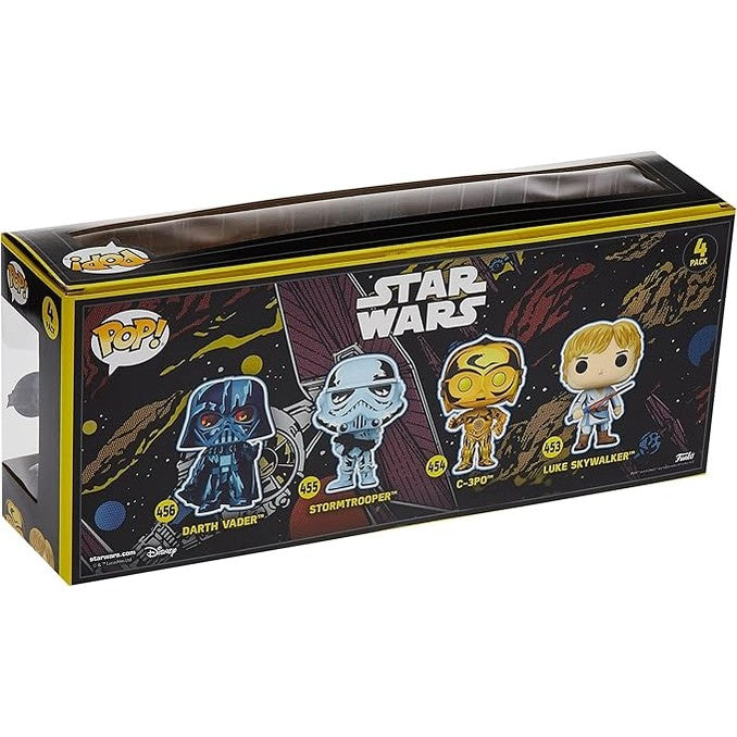 FUNKO POP Star Wars Pack 4 Figurines POP! Movies Vinyl Retro Series by FUNKO POP!