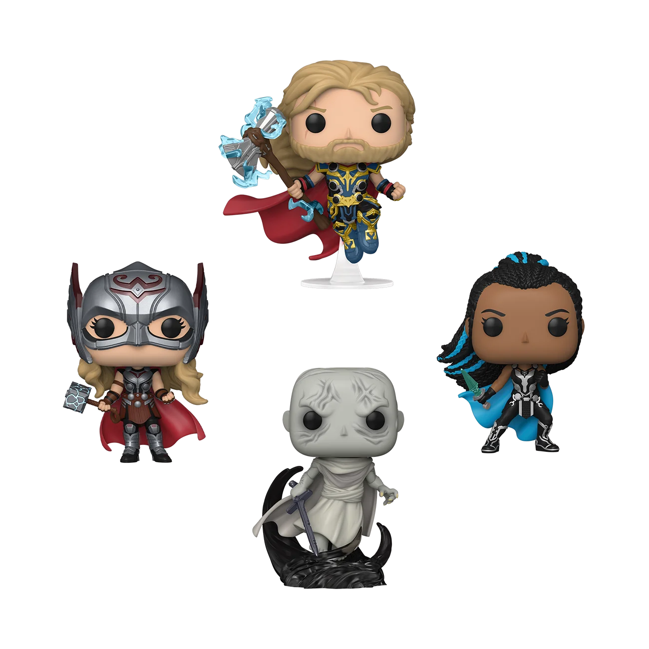 FUNKO POP Thor, Mighty Thor, Valkyrie & Gorr US Exclusive Pop! 4-Pack by FUNKO POP!