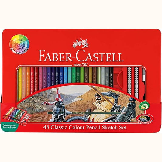 Faber-Castell 48-Pieces Classic Colour Pencils Sketch Set by Faber-Castell
