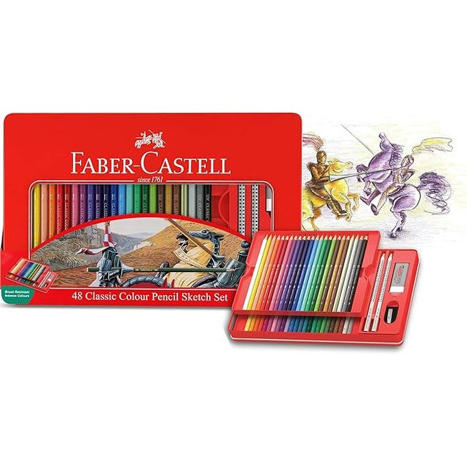 Faber-Castell 48-Pieces Classic Colour Pencils Sketch Set by Faber-Castell