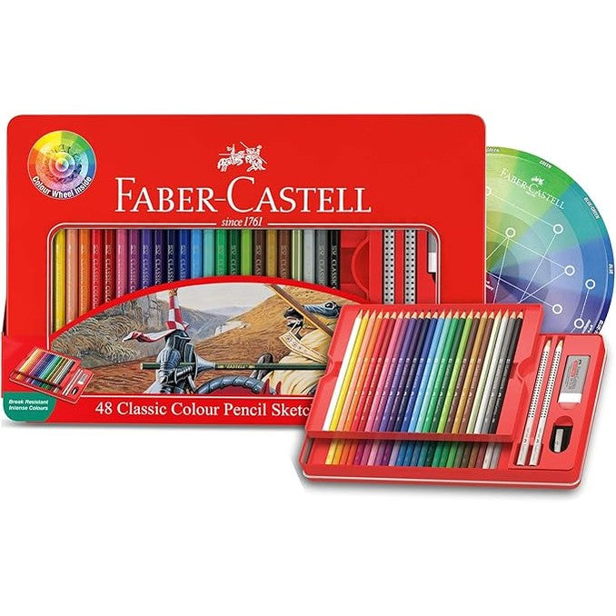Faber-Castell 48-Pieces Classic Colour Pencils Sketch Set by Faber-Castell