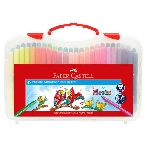 Faber-Castell Fiesta Fibre tip Markers Pack of 48 by Faber-Castell