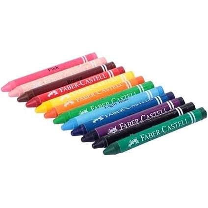 Faber-Castell Wax Crayons 12 Color Round 75mm by Faber-Castell