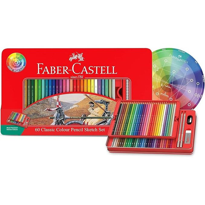 Faber-Castell classic colour pencils 60 colour sketch set by Faber-Castell