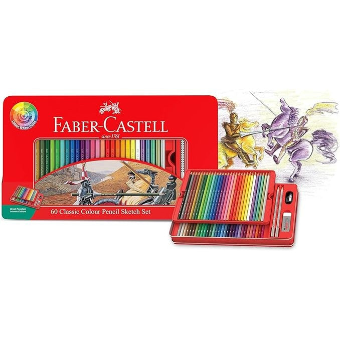 Faber-Castell classic colour pencils 60 colour sketch set by Faber-Castell