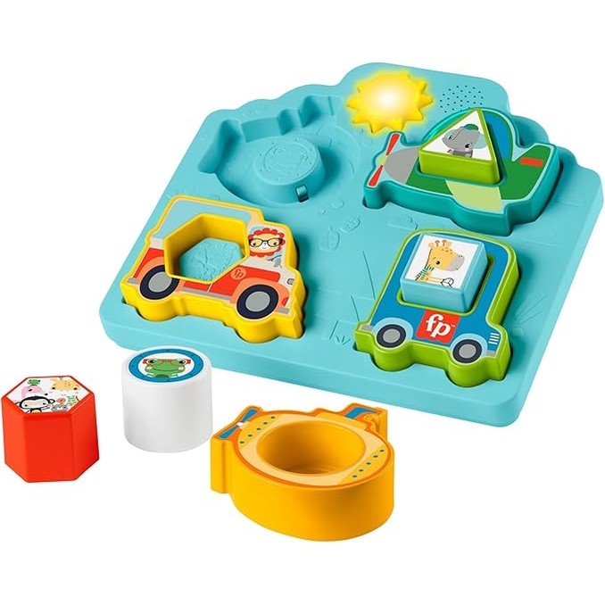 Fisher-Price Baby Sorting Toy Shapes & Sounds Vehicle Puzzle with Music by Fisher-Price