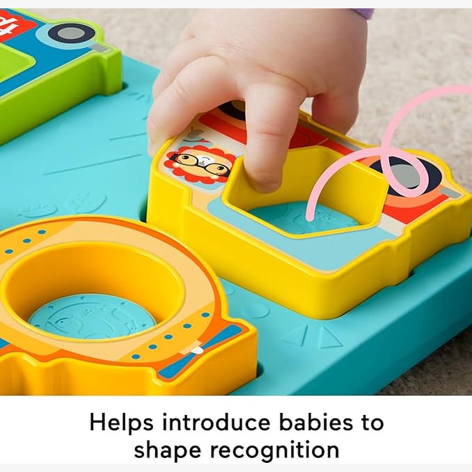 Fisher-Price Baby Sorting Toy Shapes & Sounds Vehicle Puzzle with Music by Fisher-Price