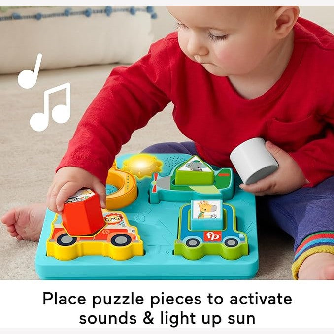 Fisher-Price Baby Sorting Toy Shapes & Sounds Vehicle Puzzle with Music by Fisher-Price