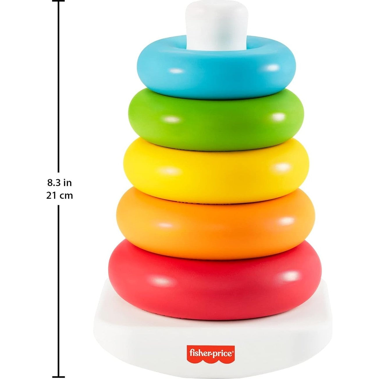 Fisher-Price Baby Stacking Toy Rock-A-Stack Rings with Roly-Poly Base by Fisher-Price