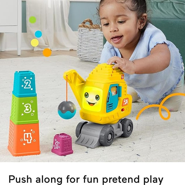 Fisher-Price Baby & Toddler Learning Toy Count & Stack Crane with Blocks by Fisher-Price