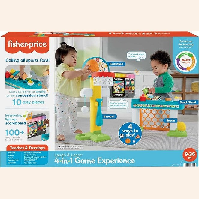 Fisher-Price Toddler Learning Toy Laugh & Learn 4-in-1 Game Experience Sports Activity Center
