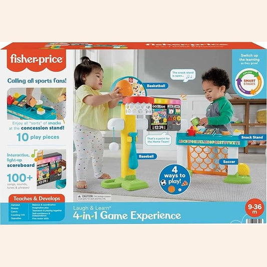 Fisher-Price Toddler Learning Toy Laugh & Learn 4-in-1 Game Experience Sports Activity Center by Fisher-Price