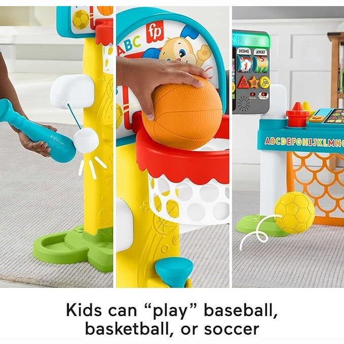 Fisher-Price Toddler Learning Toy Laugh & Learn 4-in-1 Game Experience Sports Activity Center