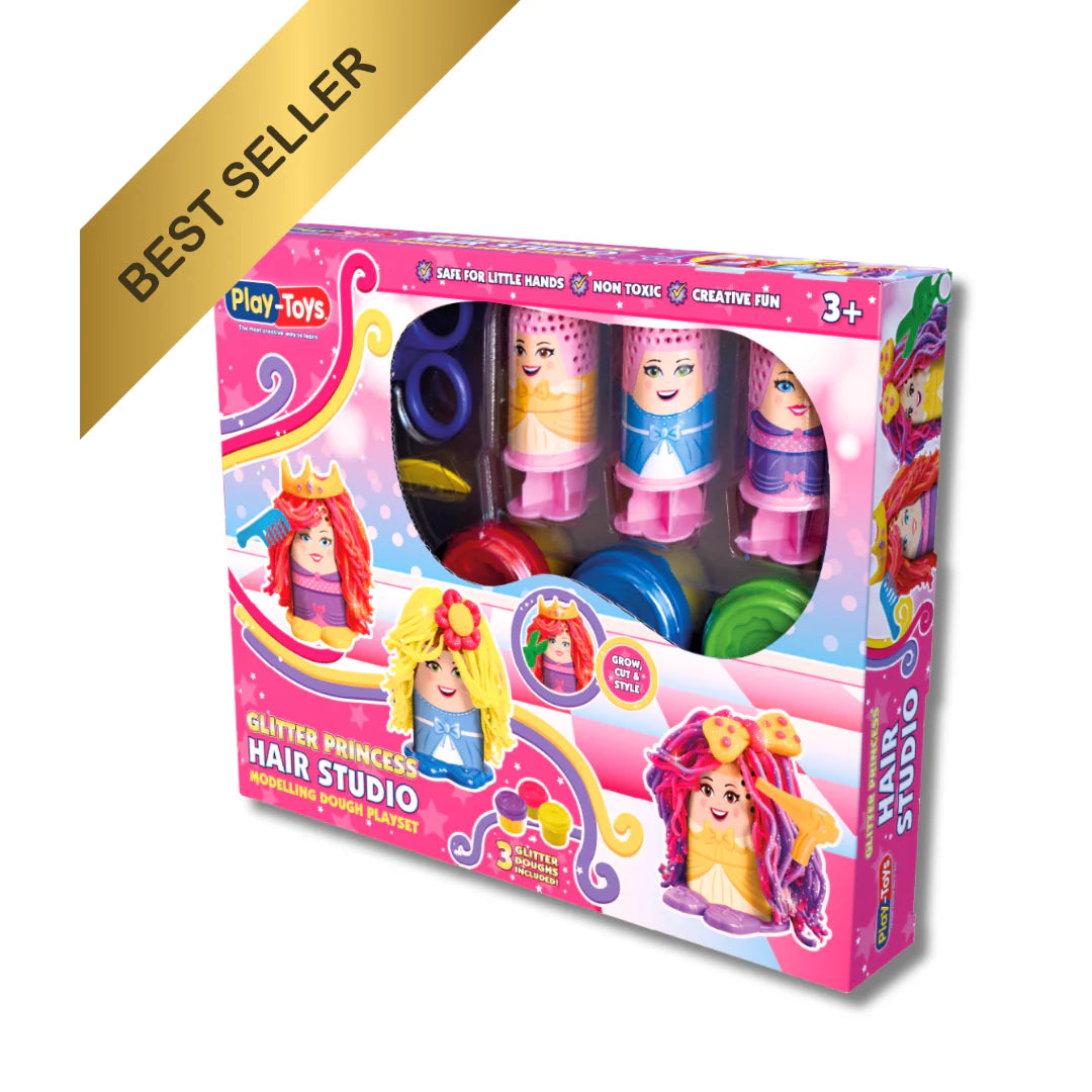 Glitter Princess Hair Studio - 3 Colours & Styling Tools