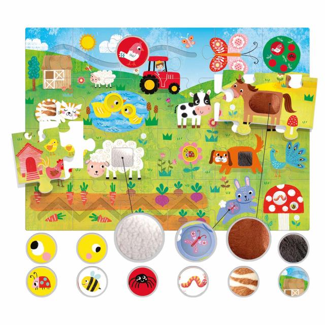 HEADU TACTILE PUZZLE MONTESSORI FARM by HEADU