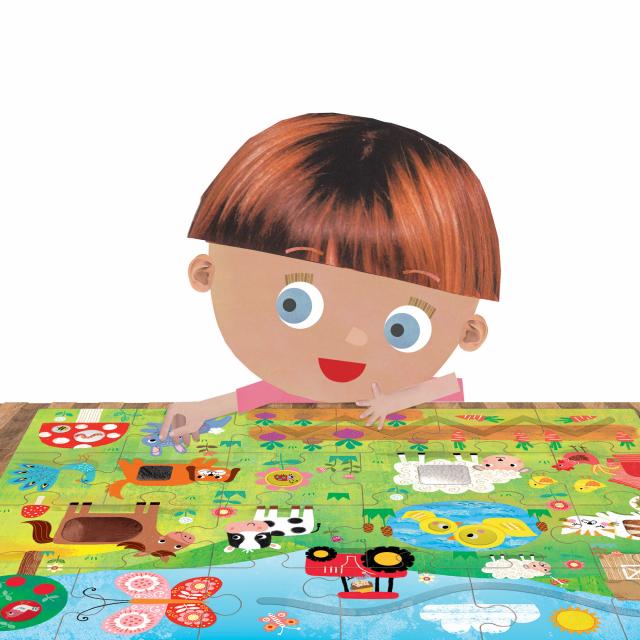 HEADU TACTILE PUZZLE MONTESSORI FARM by HEADU