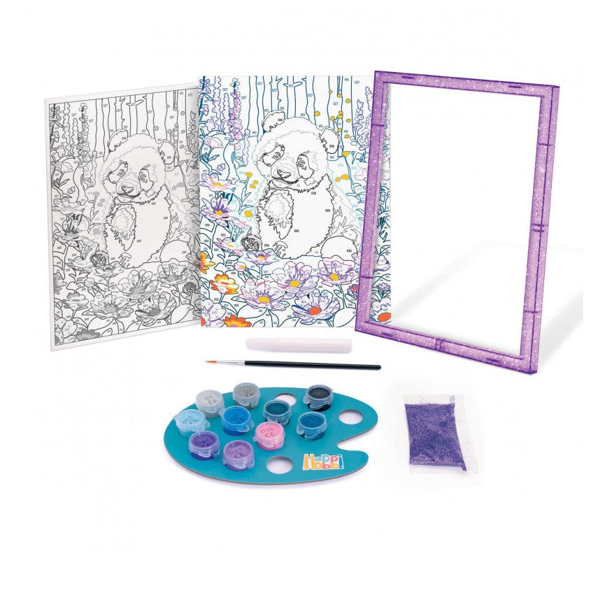 HappiHobbi Paint & Frame Paint by Numbers Dreamy Panda by HappiHobbi