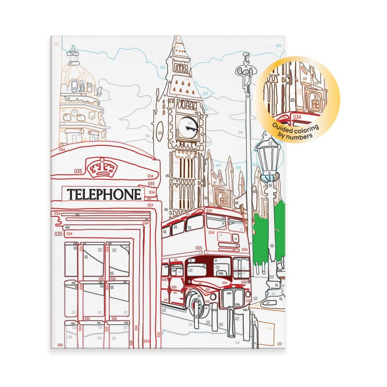 HappiHobbi Paint & Frame Paint by Numbers Majestic London by HappiHobbi