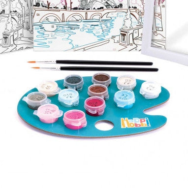 HappiHobbi Paint & Frame Paint by Numbers Spring Paris by HappiHobbi