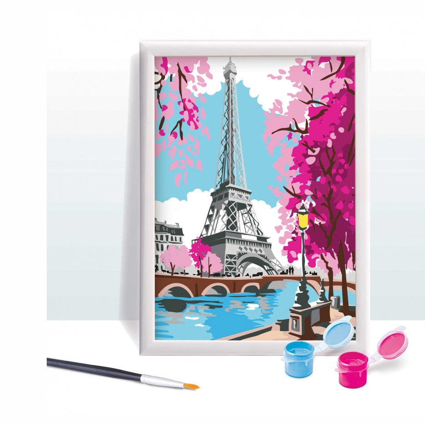 HappiHobbi Paint & Frame Paint by Numbers Spring Paris by HappiHobbi