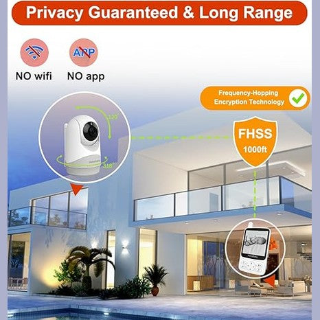 HelloBaby WiFi-Free Baby Monitor with Voice-Activated Night Vision by HelloBaby