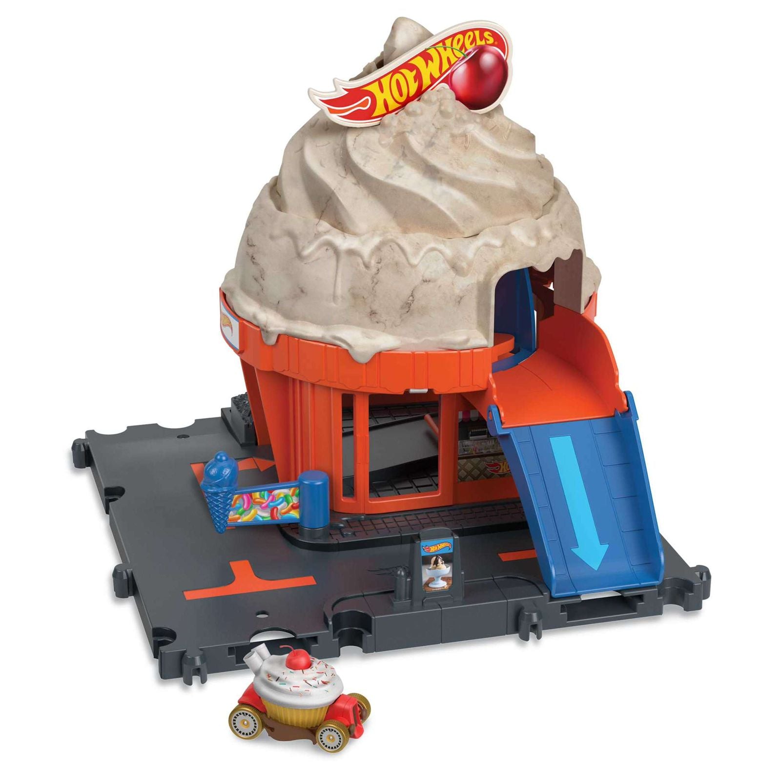 Hot Wheels City Downtown Ice Cream Swirl by Mattel