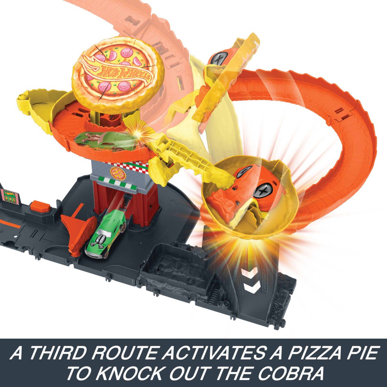 Hot Wheels City Pizza Slam Cobra Attack Playset by Mattel