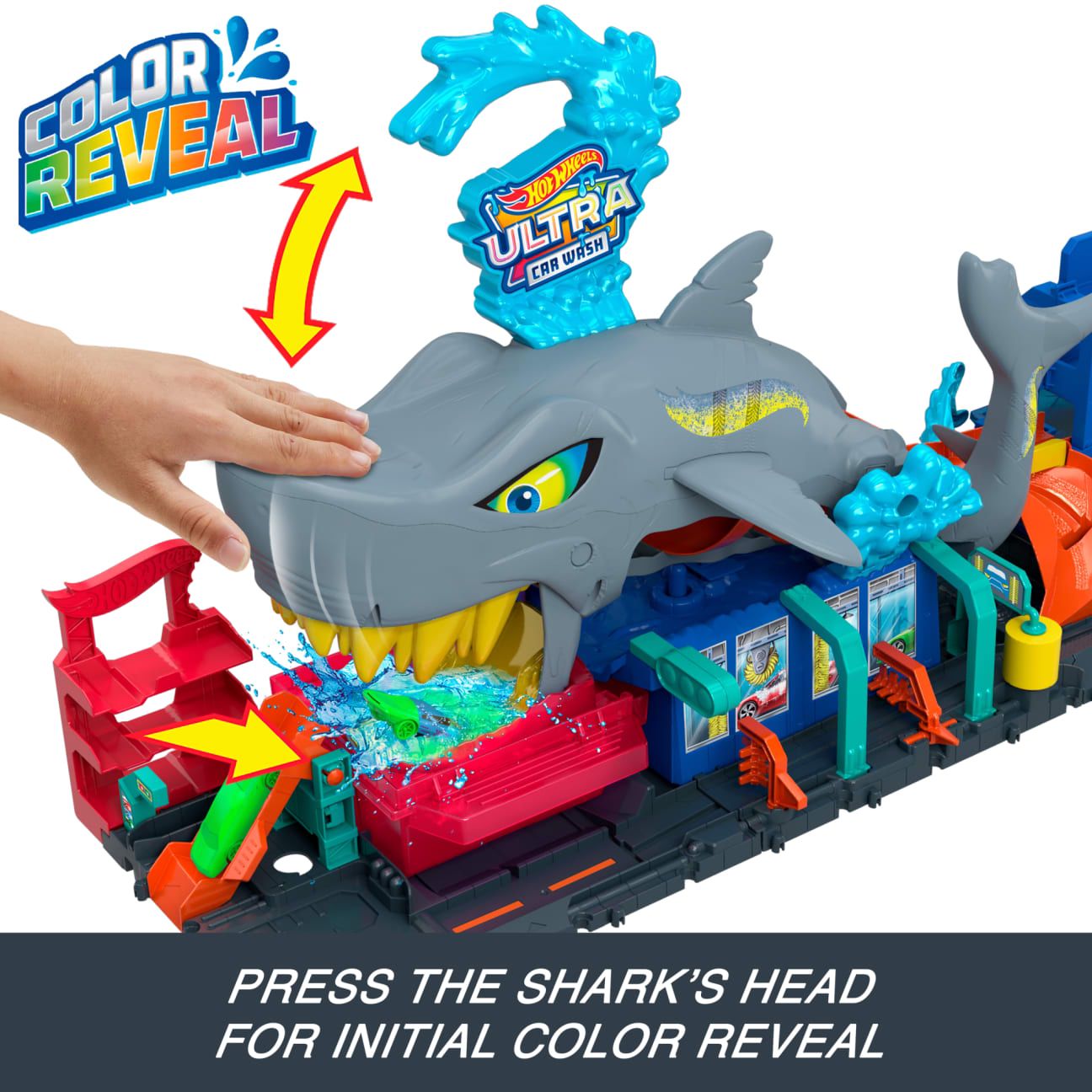Hot Wheels City Ultra Shark Car Wash by Mattel