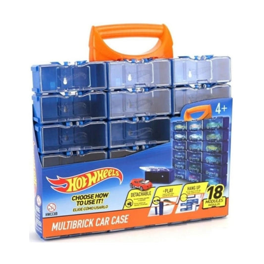Hot Wheels Multibrick car case with cars by Mattel