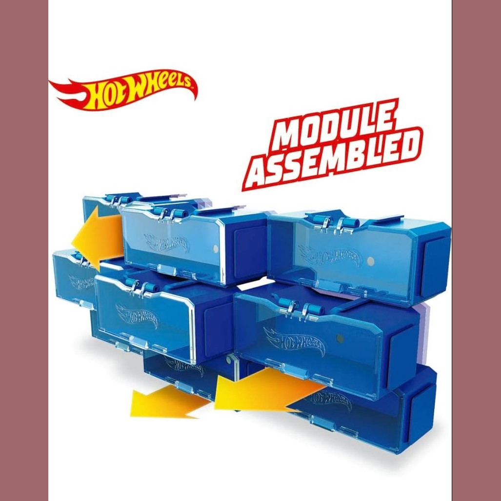 Hot Wheels Multibrick car case with cars by Mattel