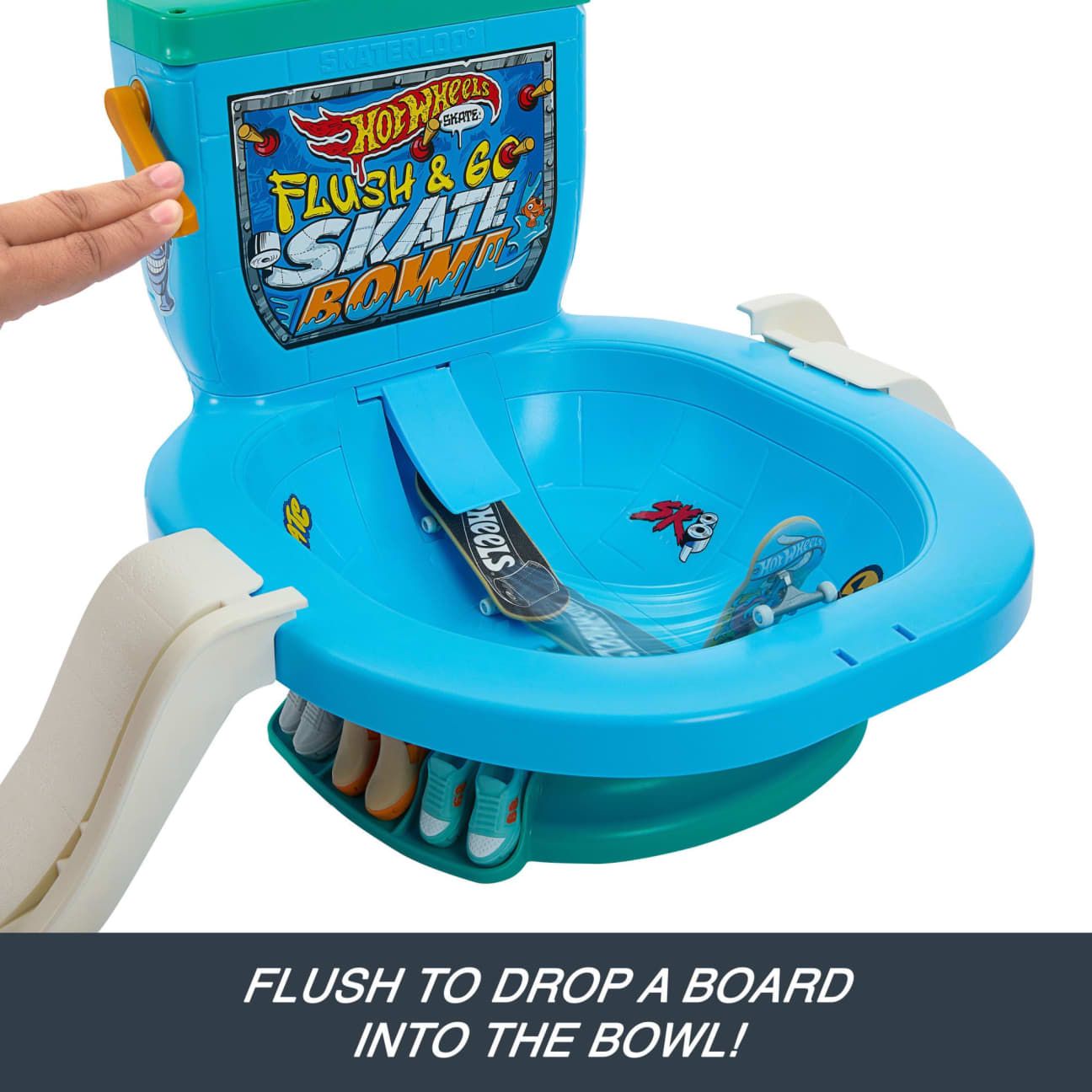 Hot Wheels Skate Flush & Go Skate Bowl Fingerboard by Mattel