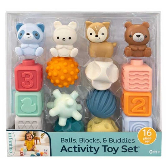 Infantino Balls, Blocks, & Buddies Activity Toy Set by Blue Box Kids