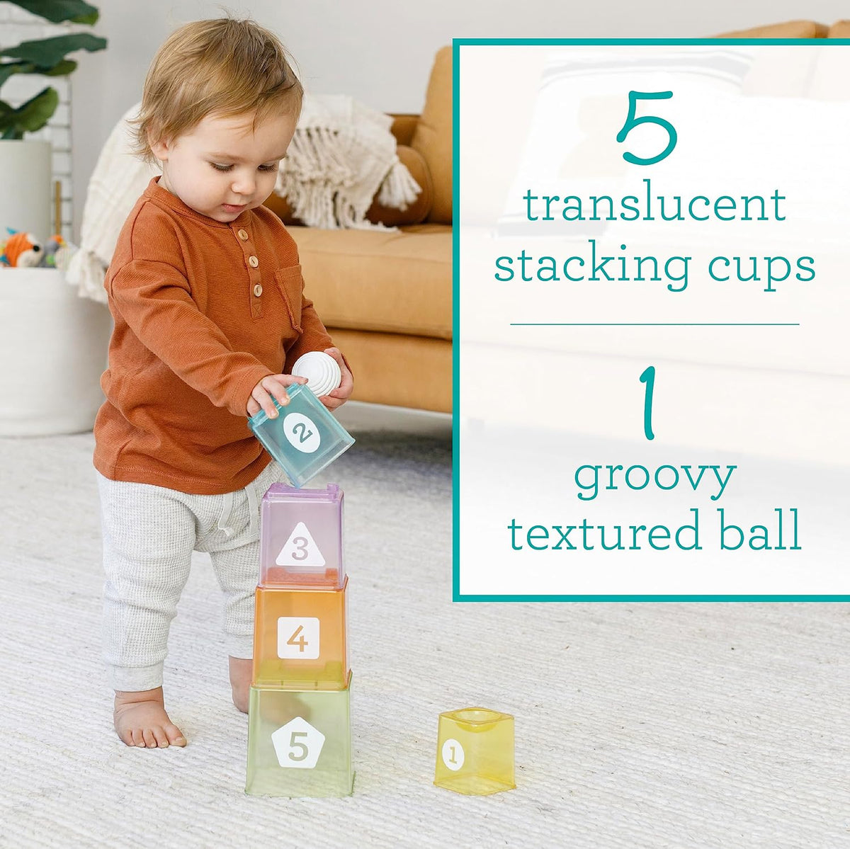 Infantino Cups & Ball Learning Set by Blue Box Kids