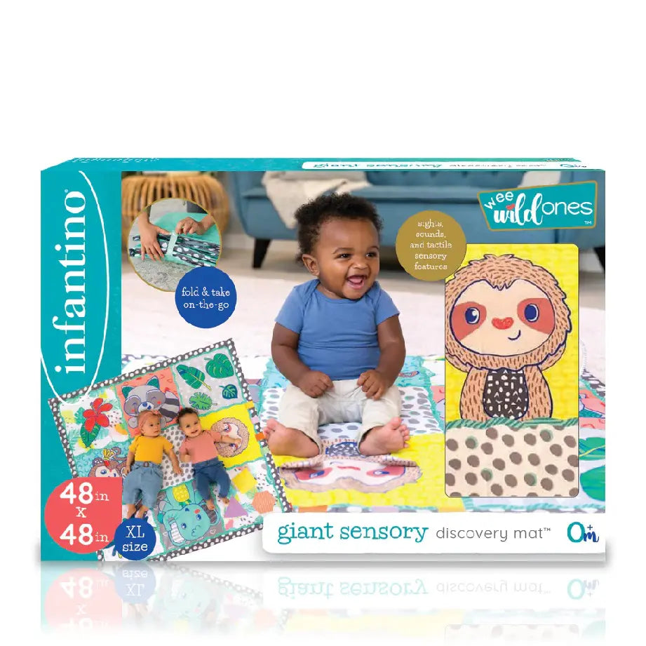 Infantino - GIANT SENSORY DISCOVERY MAT 120X120CM by Blue Box Kids