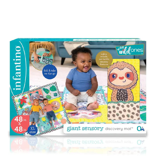 Infantino - GIANT SENSORY DISCOVERY MAT 120X120CM by Blue Box Kids