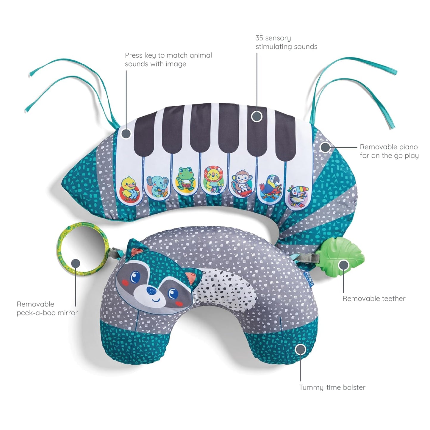 Infantino Grow with Me 3-in-1 Tummy Time Piano by Blue Box Kids