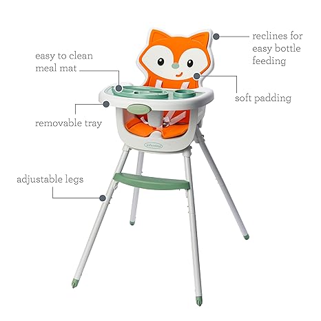 Infantino Grow-with-Me 4-in-1 Convertible High Chair, Fox-Theme by Blue Box Kids