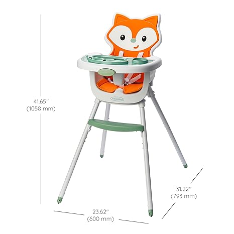 Infantino Grow-with-Me 4-in-1 Convertible High Chair, Fox-Theme by Blue Box Kids